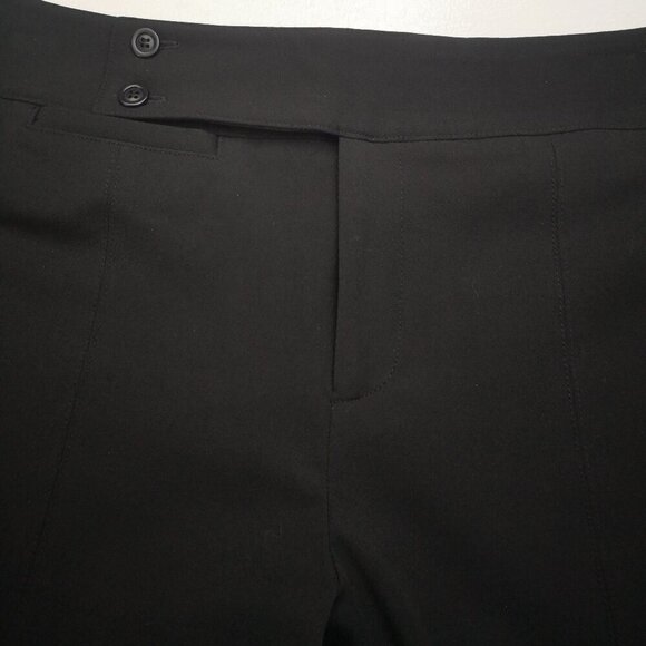 Nine West Ladies Size 10 Black Straight Leg Zipper & 2 Clasp Closure Dress Pants - Picture 7 of 14